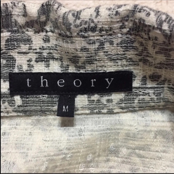 Theory Grey Brocade Cropped Button Down Jacket M - Picture 7 of 10